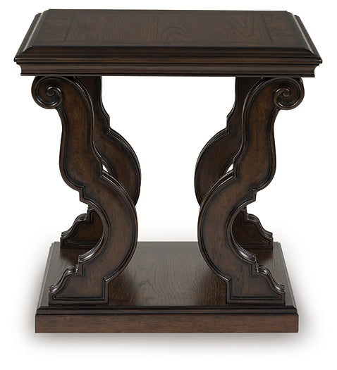 Maylee End Table - Dark Brown
