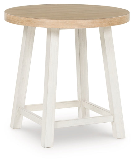 Fawndell 3-Piece Table Set - Antique White/Brown