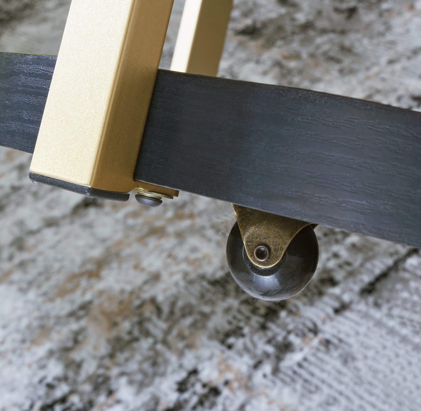 Shylore 3-Piece Table Set - Black/Brass Finish