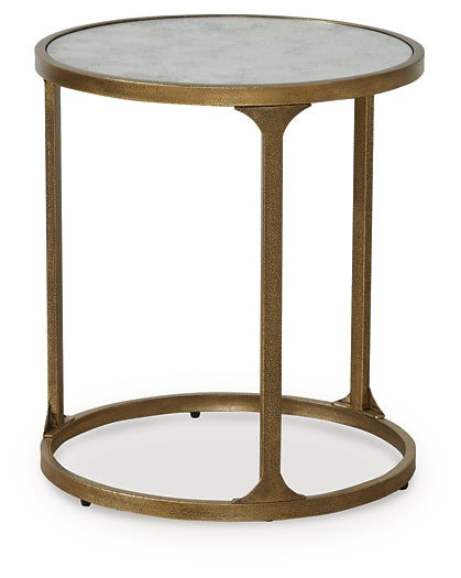 Korajane End Table - Antique Gold