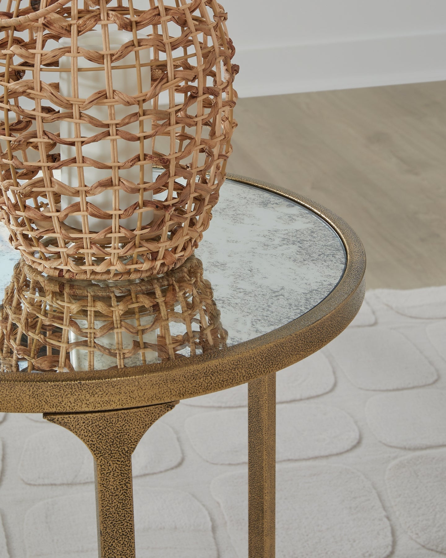 Korajane End Table - Antique Gold