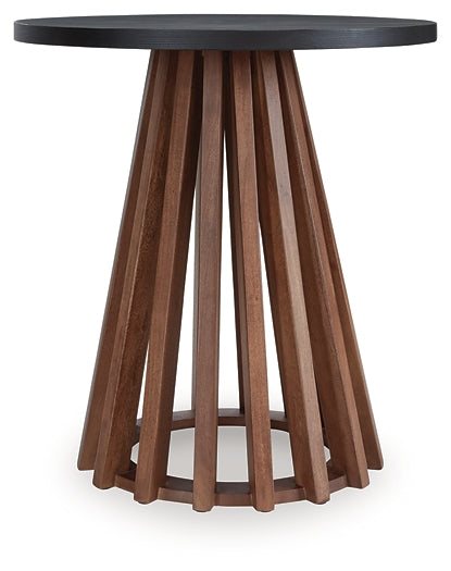 Kallari End Table - Warm Brown/Black