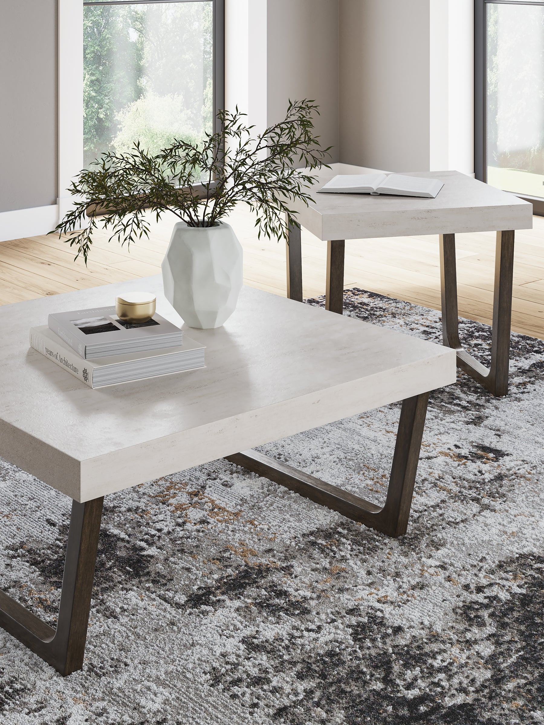 Westenfort 2-Piece Table Set - Espresso/Gray
