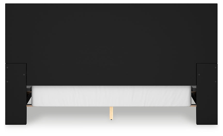 Londer California King Panel Bed with Mirrored Dresser and Chest