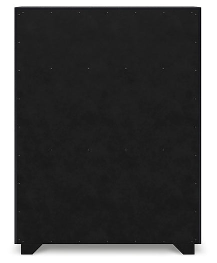 Londer King Panel Bed with Mirrored Dresser and Chest