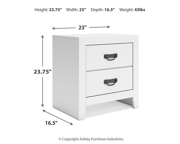 Binterglen Twin Panel Bed with Mirrored Dresser, Chest and Nightstand