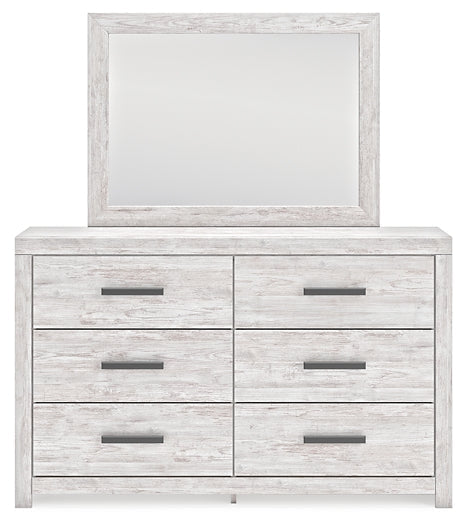 Cayboni Twin Panel Bed with Mirrored Dresser, Chest and Nightstand