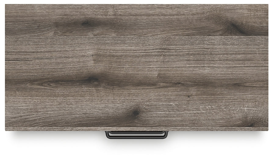 Graystorm Full Panel Bed with Storage with Mirrored Dresser and Chest