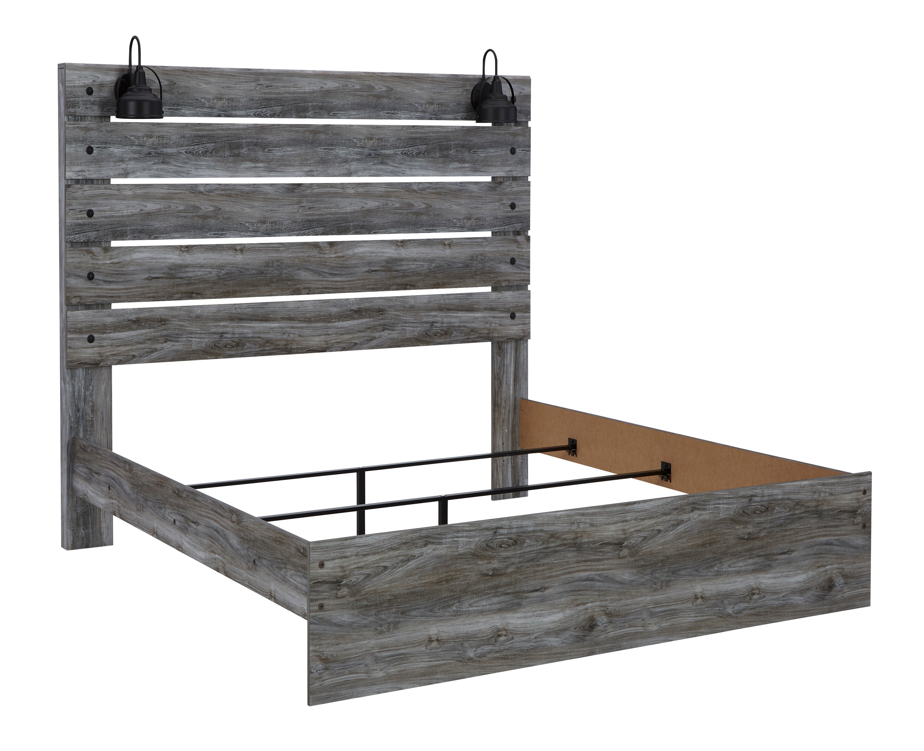 Baystorm King Panel Bed with Mirrored Dresser