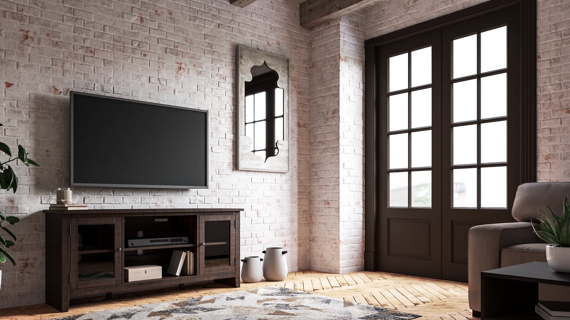 Camiburg LG TV Stand w/Fireplace Option