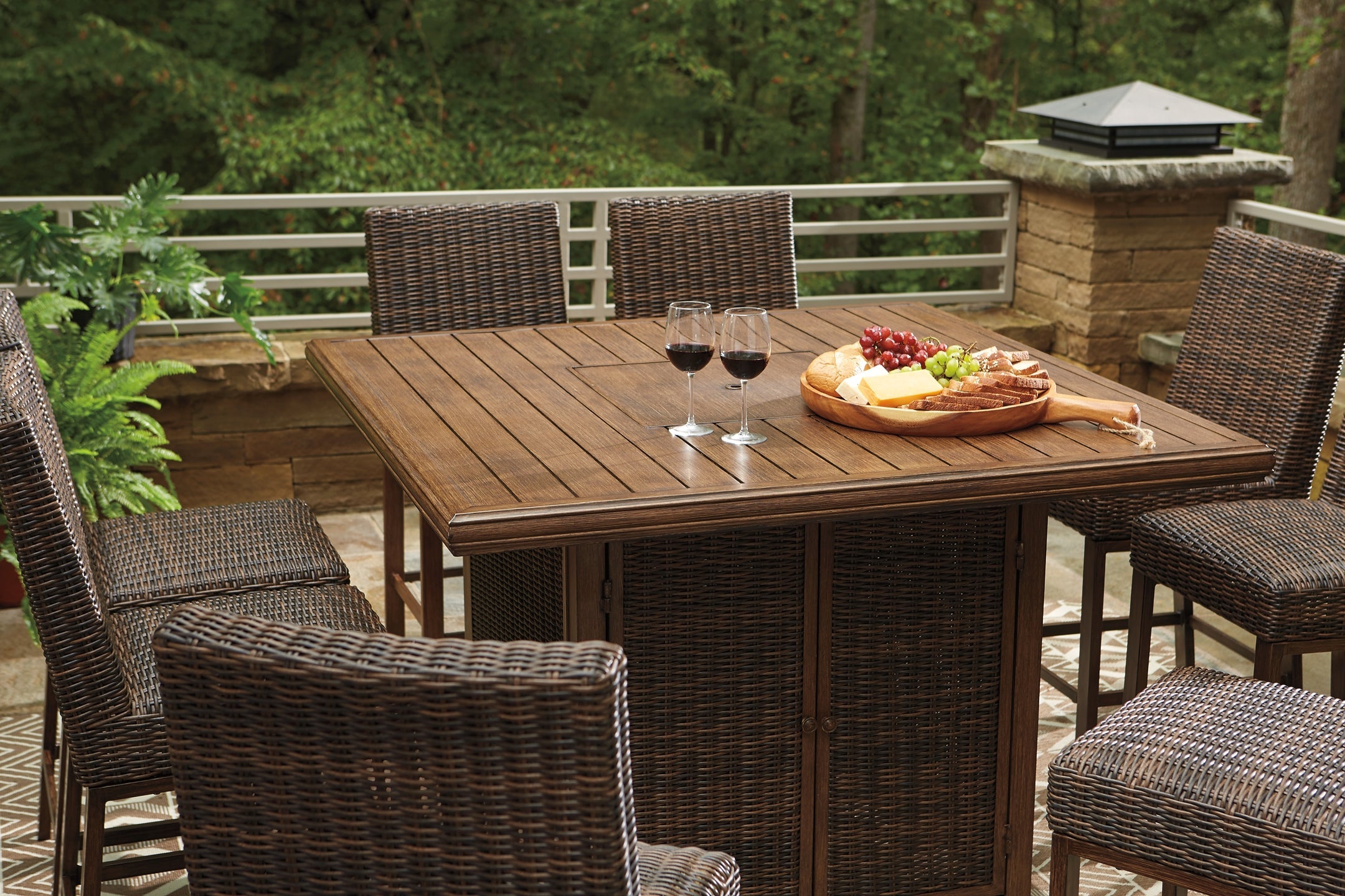 Paradise Trail Outdoor Dining Table and 8 Chairs
