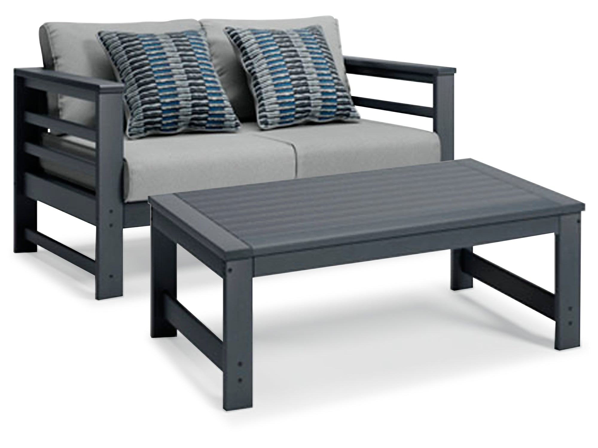 Amora Outdoor Loveseat with Coffee Table