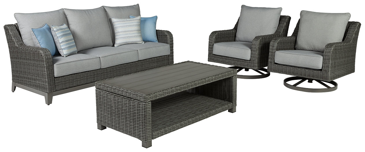 Elite Park Outdoor Sofa and 2 Chairs with Coffee Table