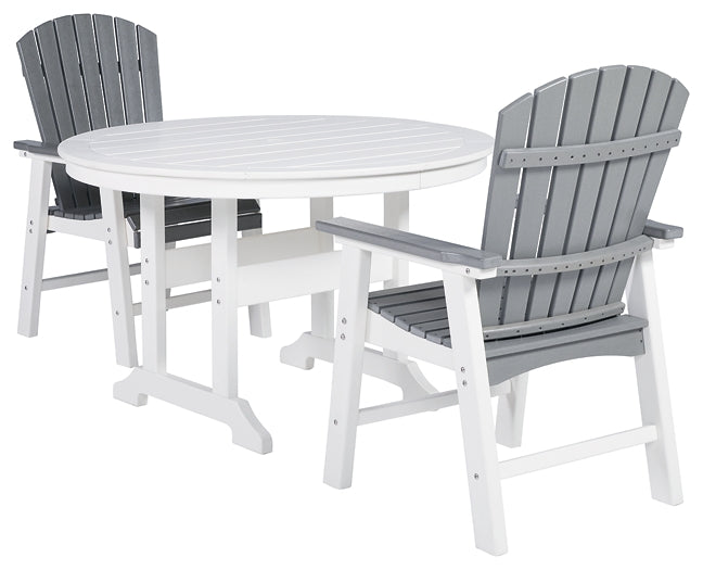 Crescent Luxe Outdoor Dining Table and 4 Chairs