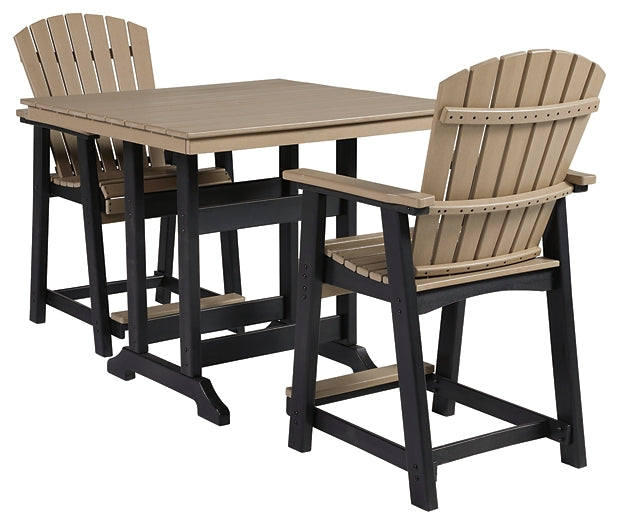 Fairen Trail Outdoor Counter Height Dining Table and 4 Barstools