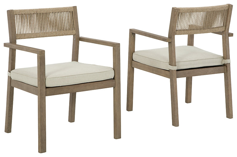 Aria Plains Arm Chair With Cushion (2/CN)