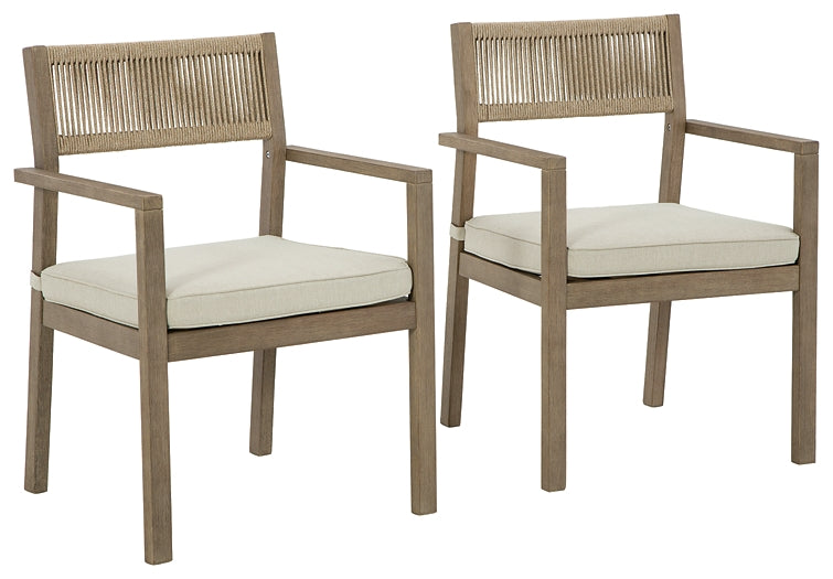 Aria Plains Arm Chair With Cushion (2/CN)