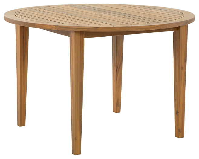 Janiyah Round Dining Table w/UMB OPT