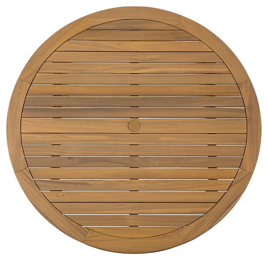 Janiyah Round Dining Table w/UMB OPT