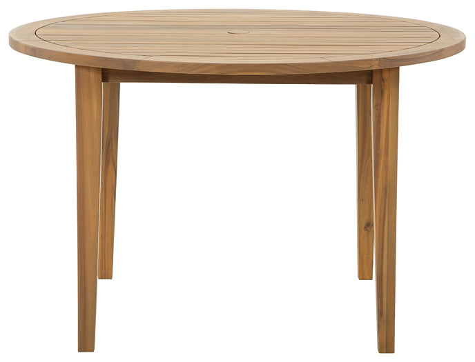 Janiyah Round Dining Table w/UMB OPT