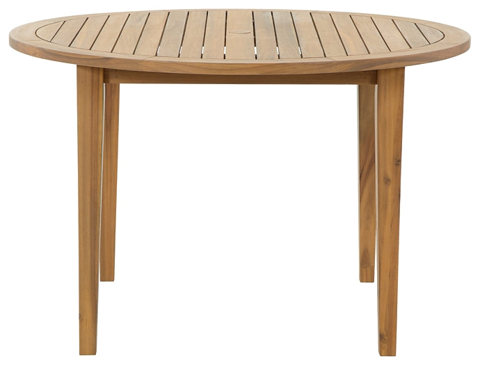 Janiyah Round Dining Table w/UMB OPT