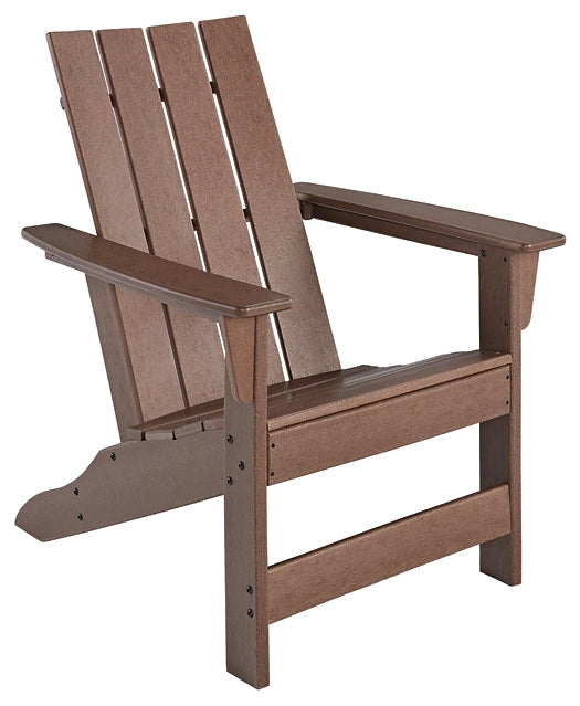 Emmeline Outdoor Adirondack Chair and Ottoman with Side Table