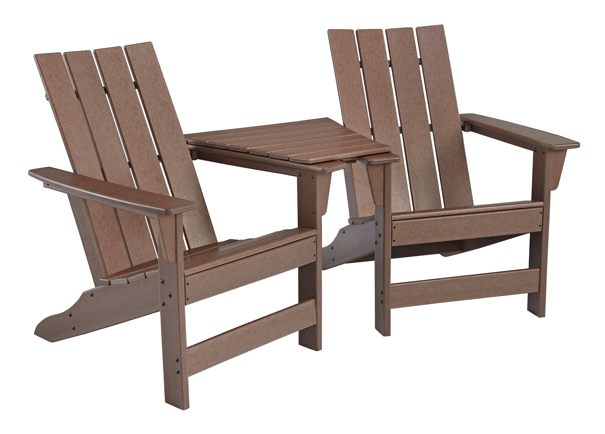 Emmeline Outdoor Adirondack Chair and Ottoman with Side Table