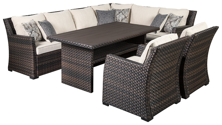 Easy Isle 3-Piece Outdoor Sectional with 2 Chairs and Coffee Table
