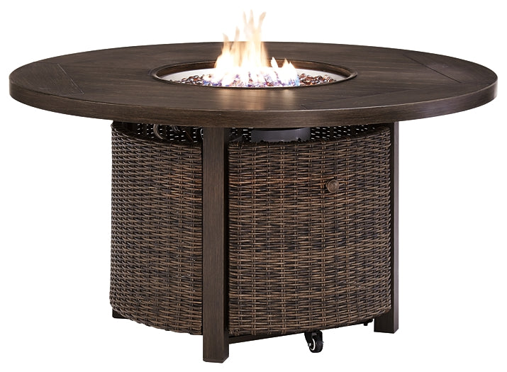 Paradise Trail Outdoor Fire Pit Table and 4 Chairs