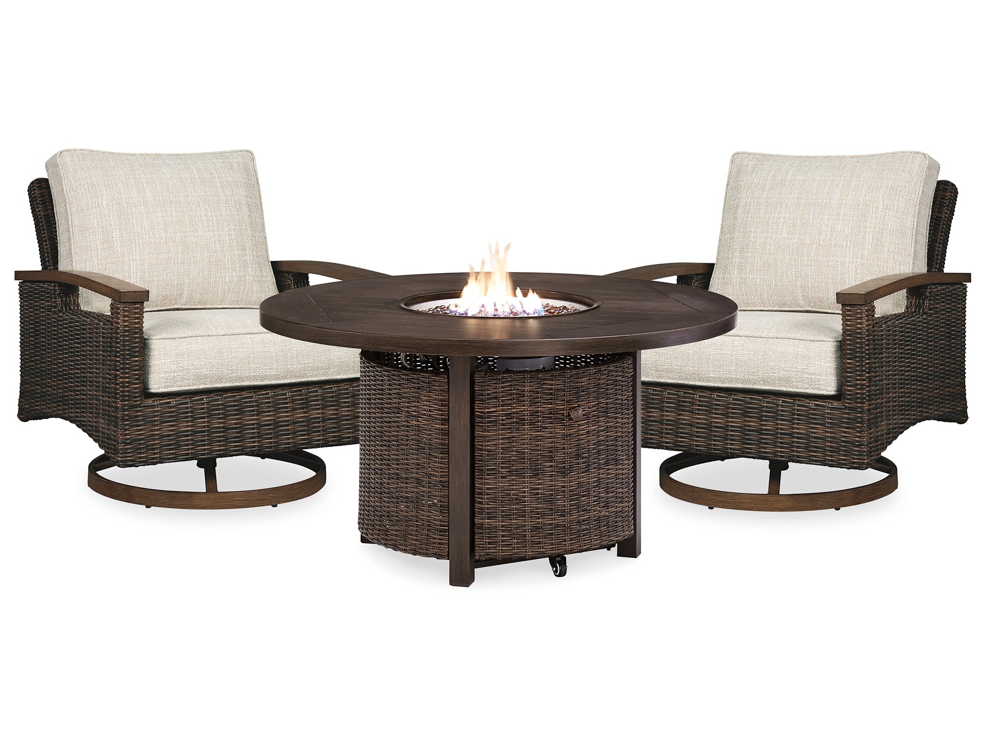 Paradise Trail Outdoor Fire Pit Table and 4 Chairs